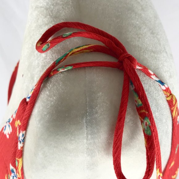 Womens Cute Bright Red Floral Shift Short Dress - Picture 6 of 7